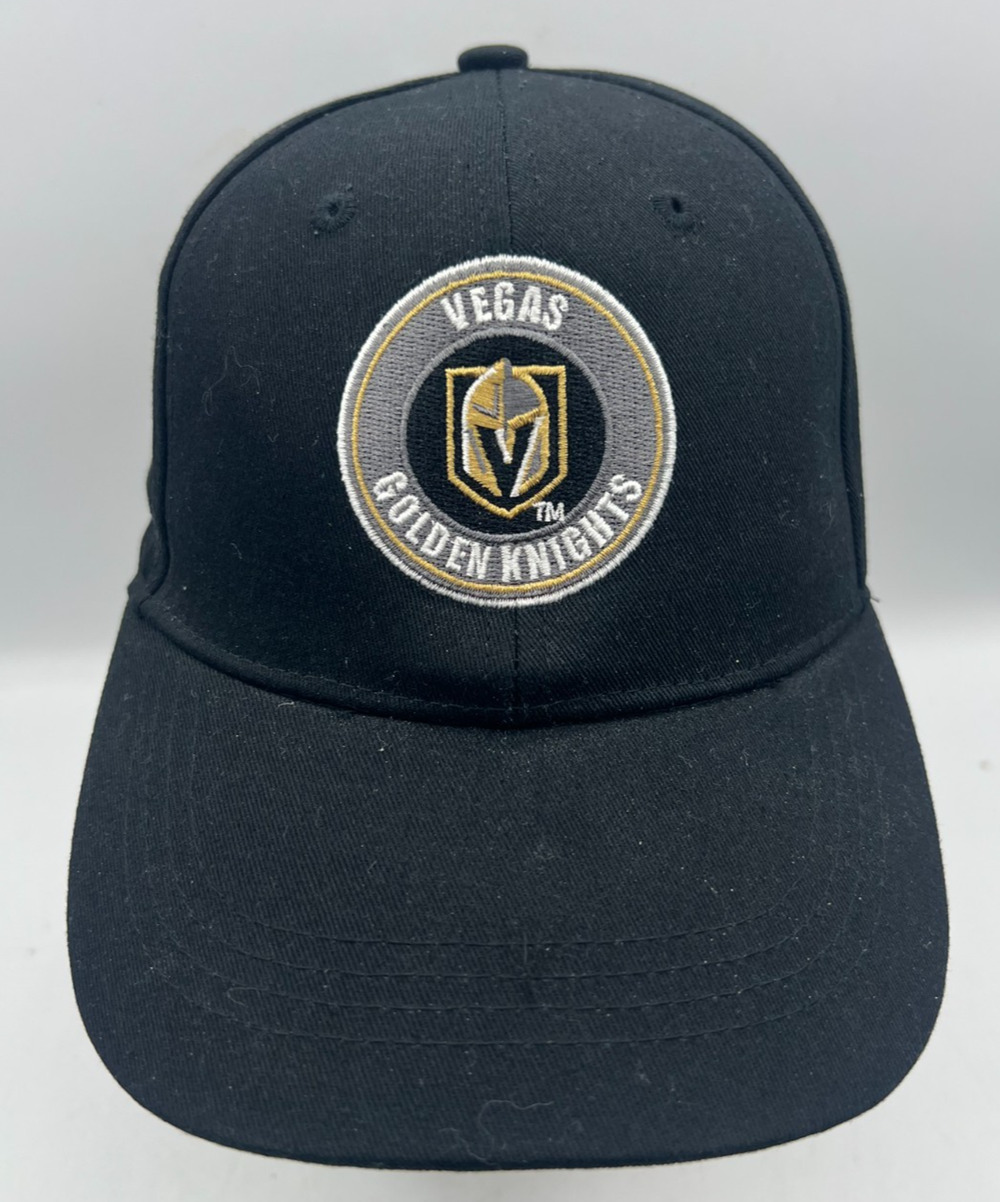 Vegas Golden Knights Hat NHL Station Casinos Black Adjustable Strapback Cap